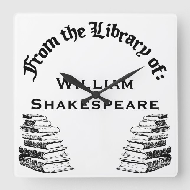 Horloge Carrée À partir de la bibliothèque d'horloge murale perso (Recto)