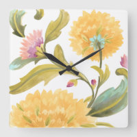 Abbaye Carreaux floraux - Fleurs Jaunes