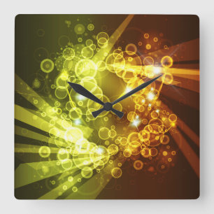 Horloge Carrée Abstract art 8 Clock
