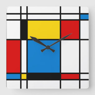 Horloge Carrée Abstract Art Wall Decor Clocks