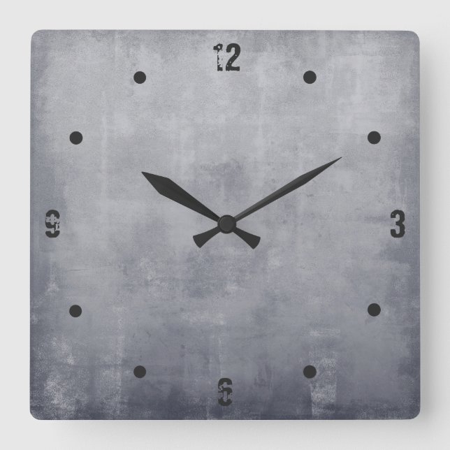 Horloge Carrée Abstrait rustique moderne (Recto)