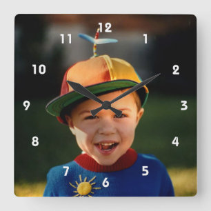 Horloge Carrée Add Your Own Image Precious Personalize