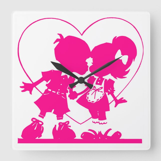 Horloge Carrée Adorable Children Wall Clock (Recto)