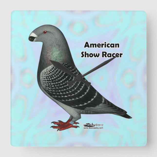 Horloge Carrée Afficher l'ASR racer (Recto)