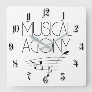 Horloge Carrée Agonie musicale