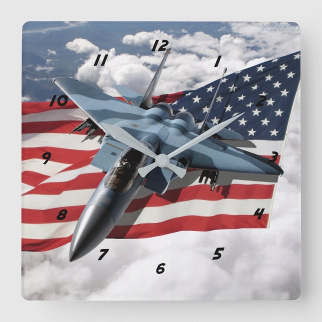Horloge Carrée Agresseur de F-15C (Recto)