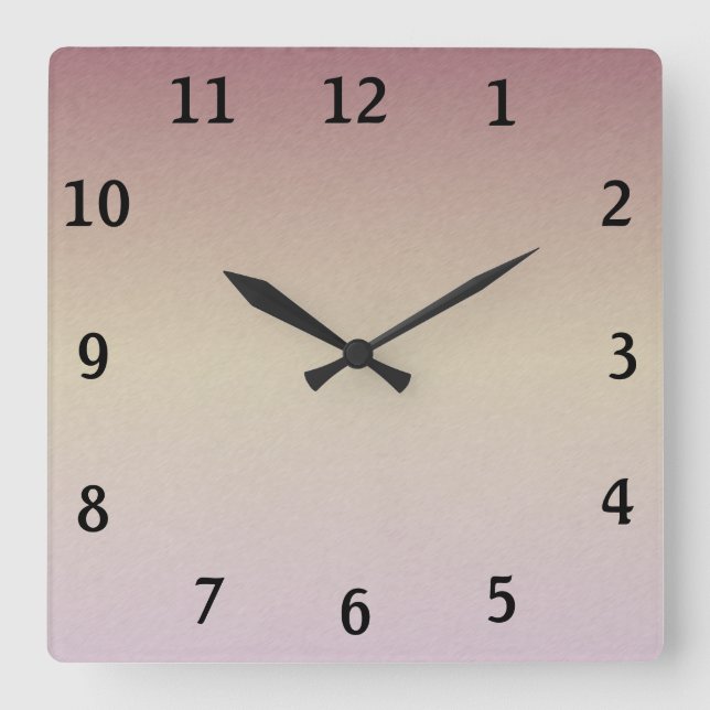 Horloge Carrée Ajouter Une Photo Personnalisée Avec La Face D'Hor (Recto)