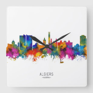 Horloge Carrée Alger Algérie Skyline