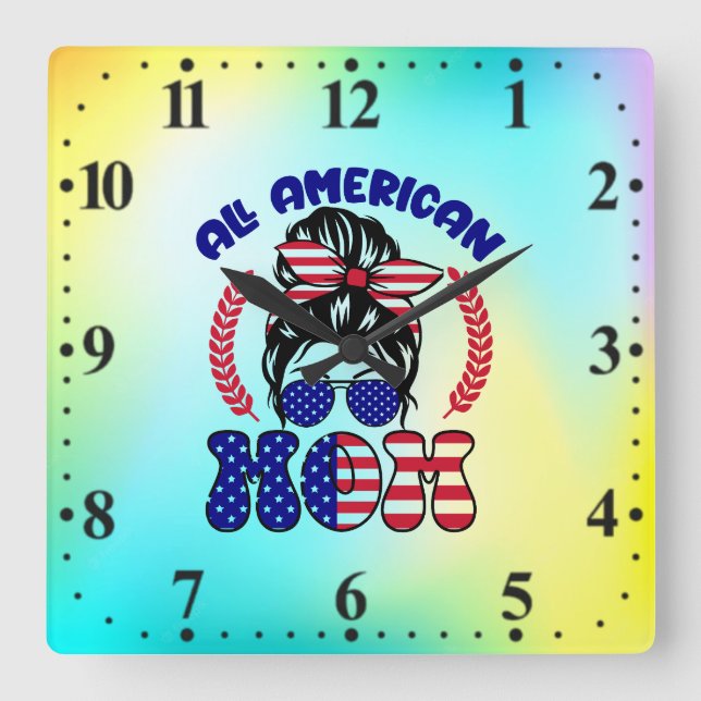 Horloge Carrée All American Mom-32169 (Recto)