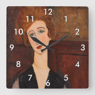 Horloge Carrée Amedeo Modigliani - Portrait d'une femme