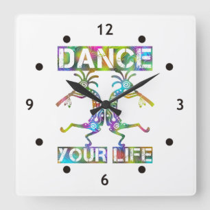 Horloge Carrée Amérindiens Kokopelli - Dansez votre vie 2