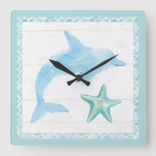 Horloge Carrée Amis de Mermaid VIII