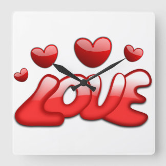 Horloge Carrée Amour