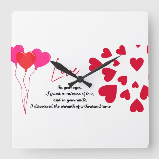 Horloge Carrée Amour (Recto)