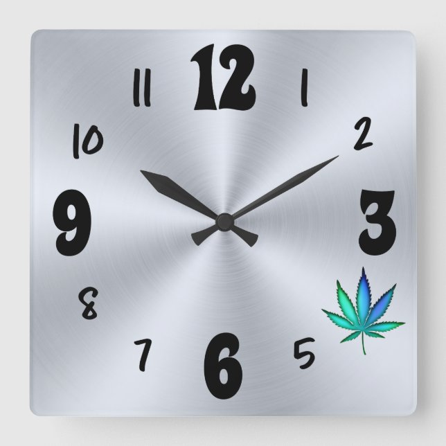 Horloge Carrée Amour arc-en-ciel (Recto)