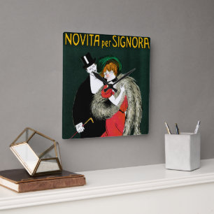 Horloge Carrée Amour de la mode italienne vintage Art nouveau