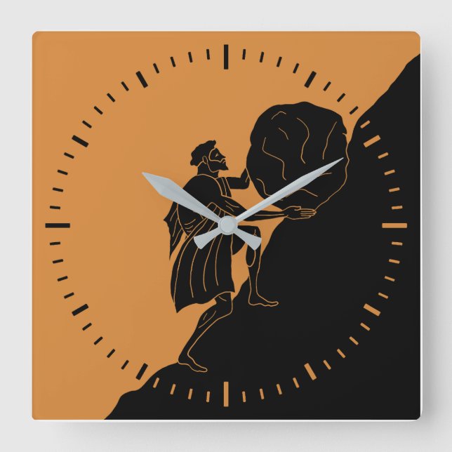 Horloge Carrée Ancient Mythology Sisyphus Watch (Recto)