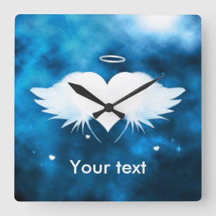 Horloge Carrée Angel of the Heart Square Wall Clock