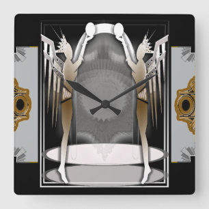 Horloge Carrée anges de deco