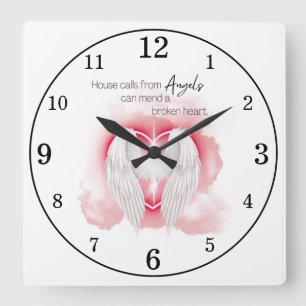 Horloge Carrée Anges   Mend a Broken Heart