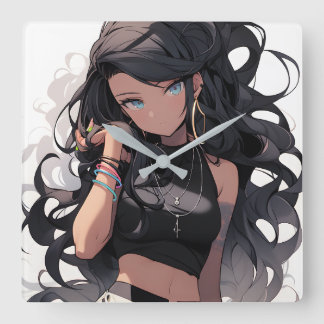 Horloge Carrée Anime girl #3
