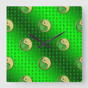 Horloge Carrée Année de la chèvre métallique