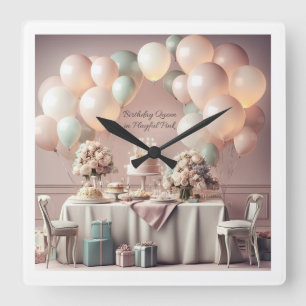 HORLOGE CARRÉE ANNIVERSAIRE