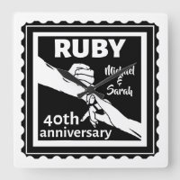 Anniversaire du mariage de Ruby à mains levées 40e