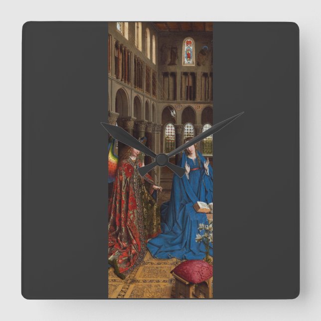 Horloge Carrée Annonce par Jan van Eyck (Recto)