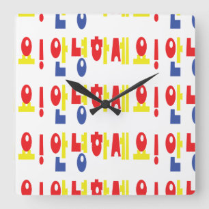 Horloge Carrée Annyeong Haseyo ! Bonjour coréen ! 안 녕 하 세 요 Hangu