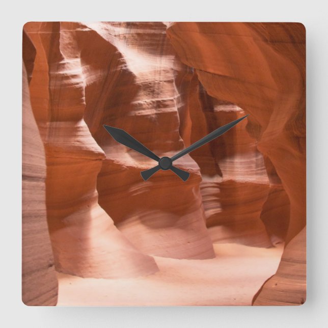 Horloge Carrée Antelope Canyon, Éclairage Naturel (Recto)