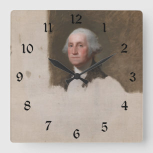 Horloge Carrée Anthaeneum George Washington 1er président des Éta