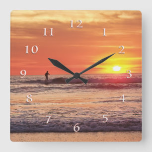 HORLOGE CARRÉE APPEL DU SURFER SOLAIRE