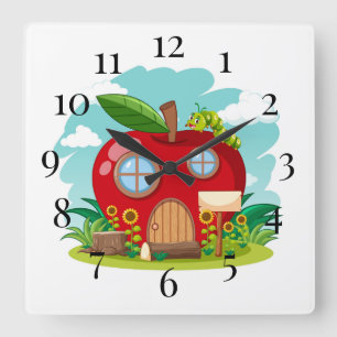 Horloge Carrée Apple School House