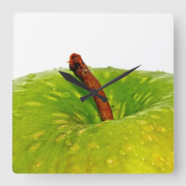 Horloge Carrée Apple vert (Recto)