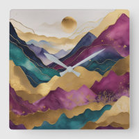 Aquarelle Abstraite peinture de paysage or