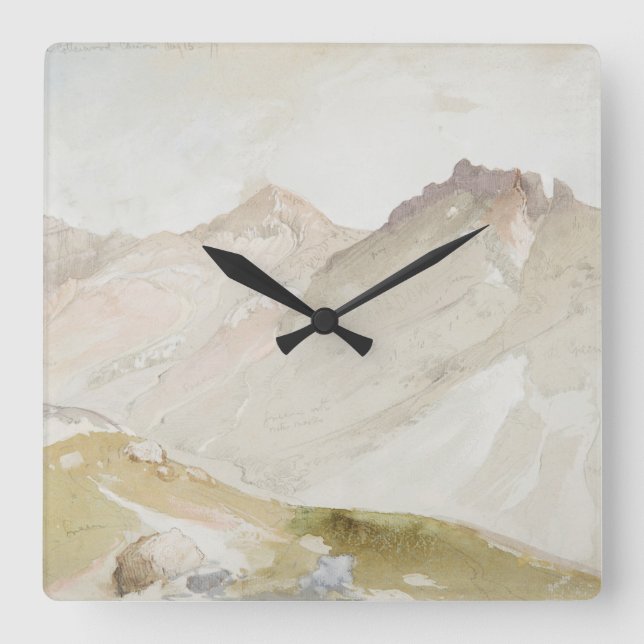 Horloge Carrée Aquarelle fine Art Cottonwood Canyon Utah (Recto)