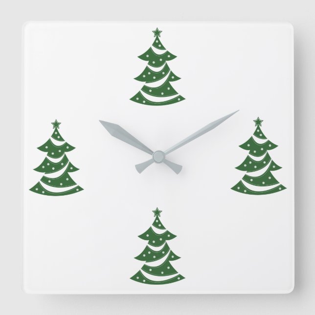 HORLOGE CARRÉE **ARBRE DE NOËL OH ARBRE DE NOËL** FERMER (Recto)