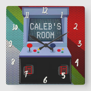 Horloge Carrée Arcade vidéo Game Joystick Personnalized