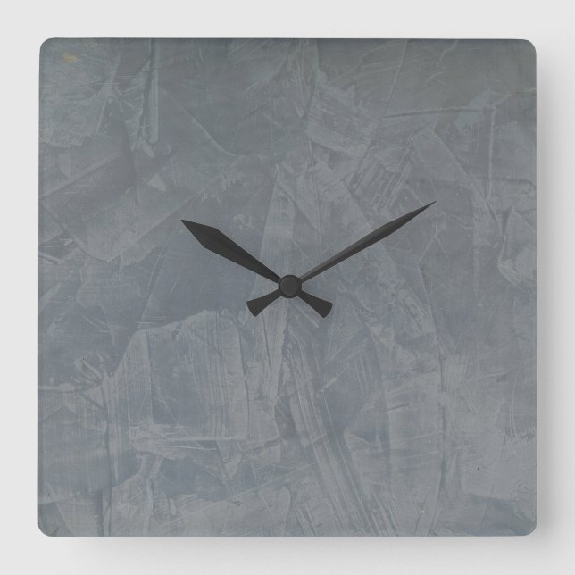 Horloge Carrée Ardoise Plâtre vénitien Faux Finition (Recto)