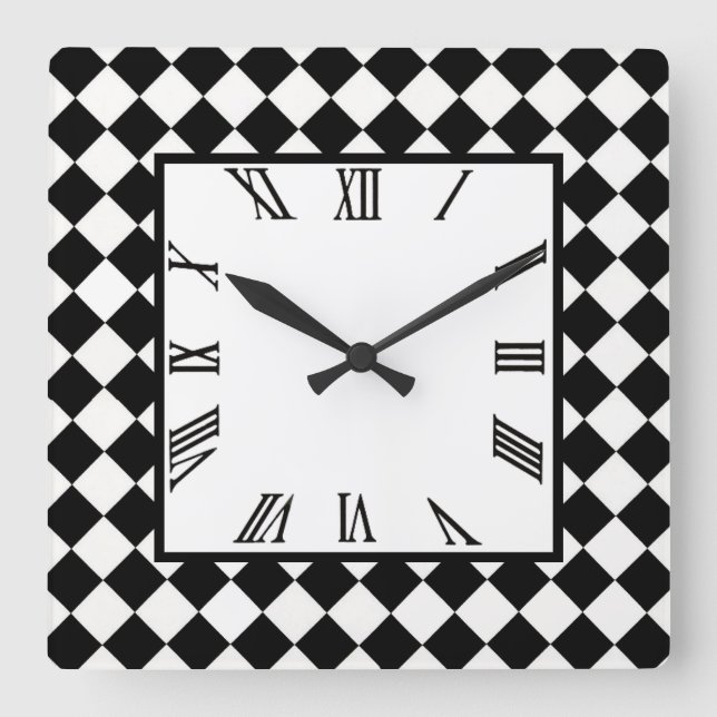 Horloge Carrée Arlequin (Recto)