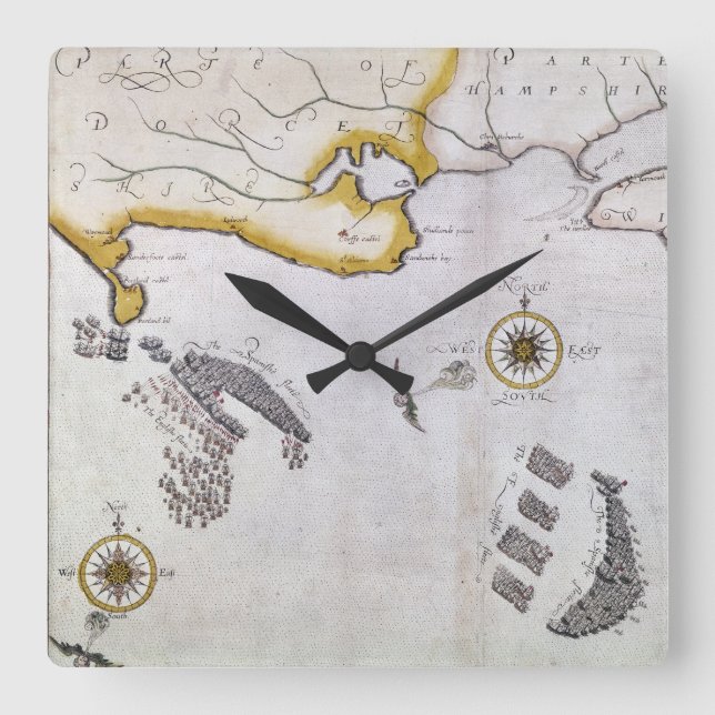 HORLOGE CARRÉE ARMADA ESPAGNOL, 1588 2 (Recto)