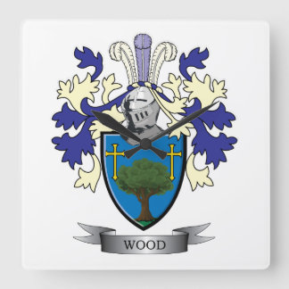 Horloge Carrée Armoiries de la famille des bois