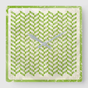 Horloge Carrée Armoise Abstraite dans la verdure