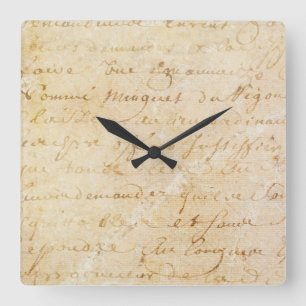 Horloge Carrée arrière - plan antique français vintage de