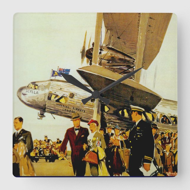Horloge Carrée Arrivée d'Imperial Airways (Recto)
