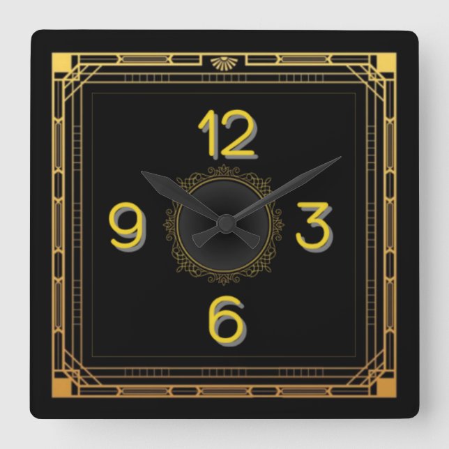Horloge Carrée Art déco (Recto)