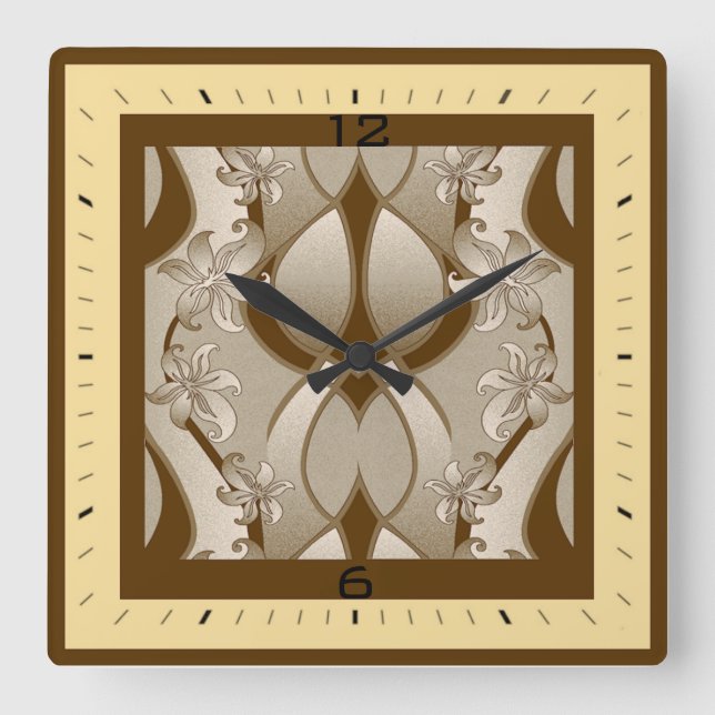 Horloge Carrée Art déco (Recto)