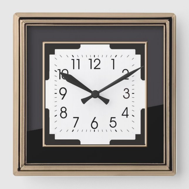 Horloge Carrée Art déco (Recto)