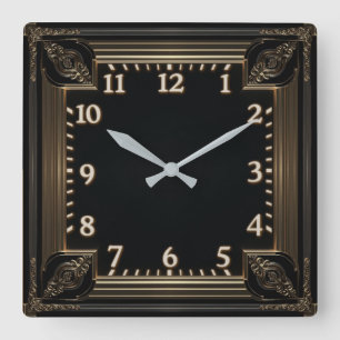 Horloge Carrée Art Déco